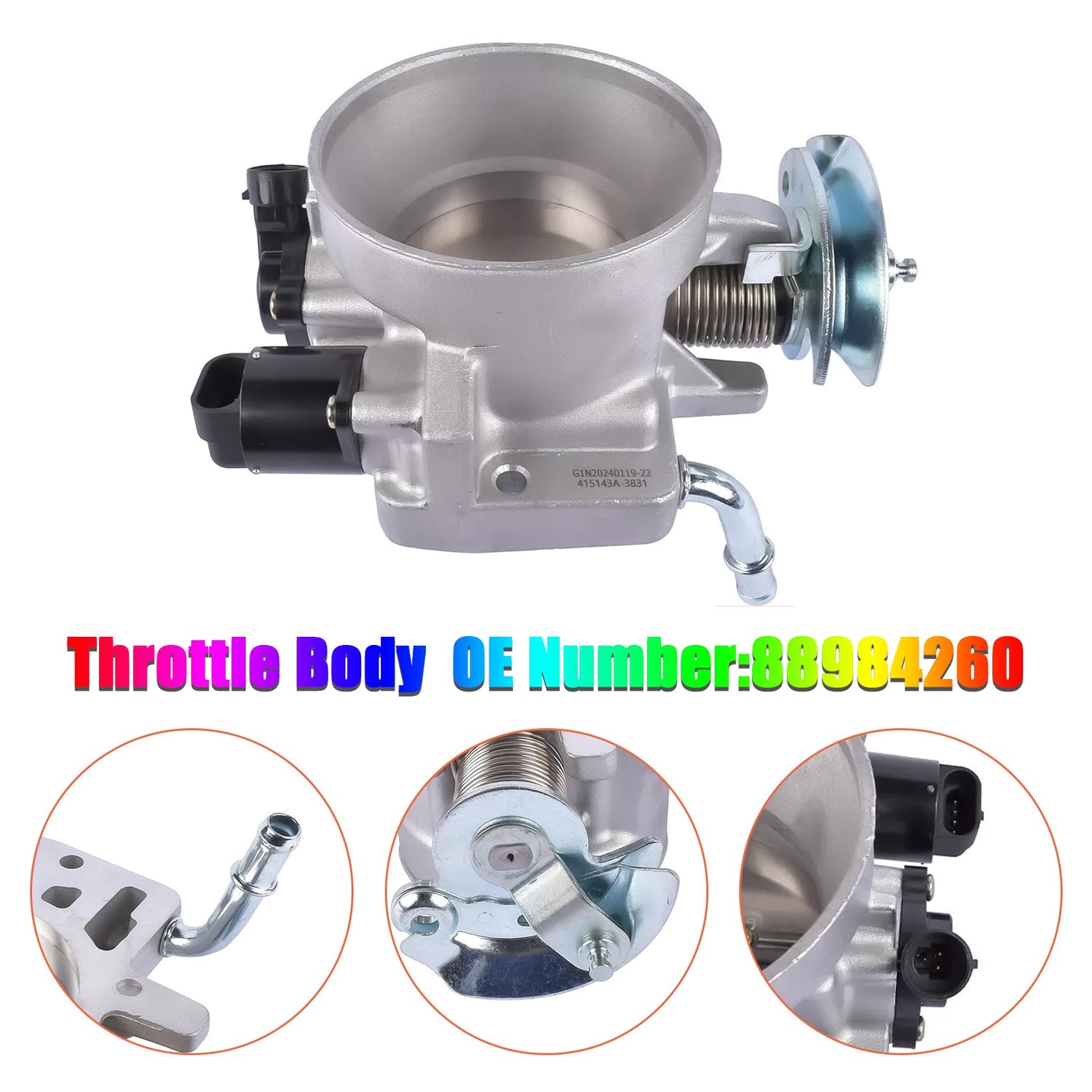 2000-2002 Silverado 1500 Tahoe GMC Sierra Yukon Throttle Body 88984260 17113665