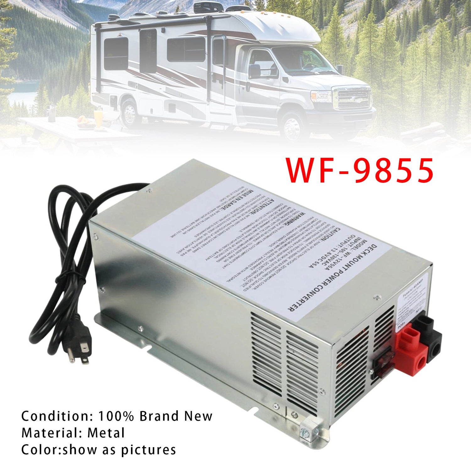 RV Trailer Camper 12V WF-9855 Converter 55 Amp Power Converter Charger