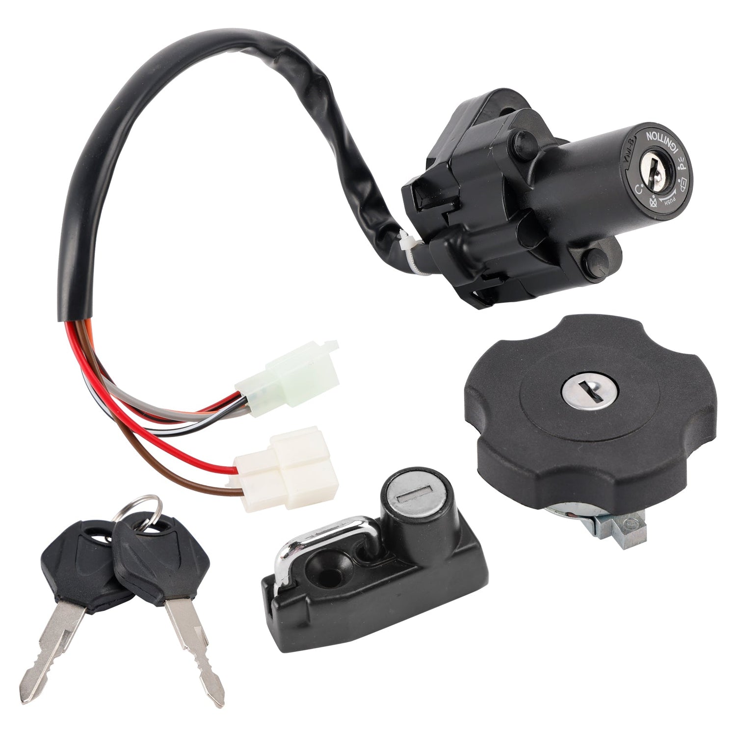 Yamaha XT500E XT600E 1996-2002 Ignition Key Switch Fuel Cap Helmet Lock Set