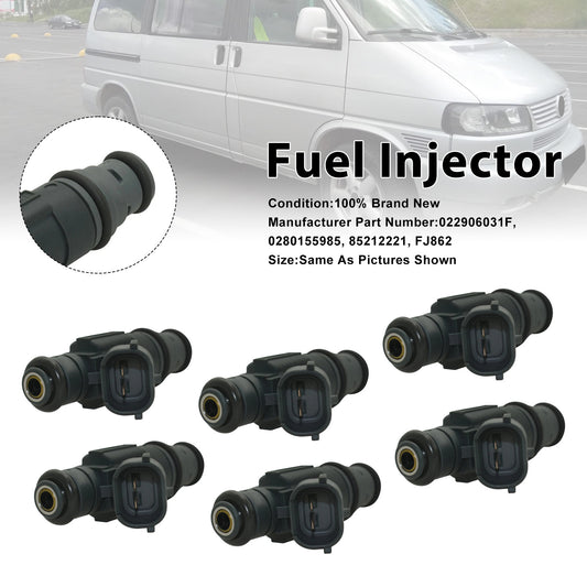 Volkswagen Jetta 2002-2004 EuroVan 2001-2003 0280155985 6PCS Fuel Injector