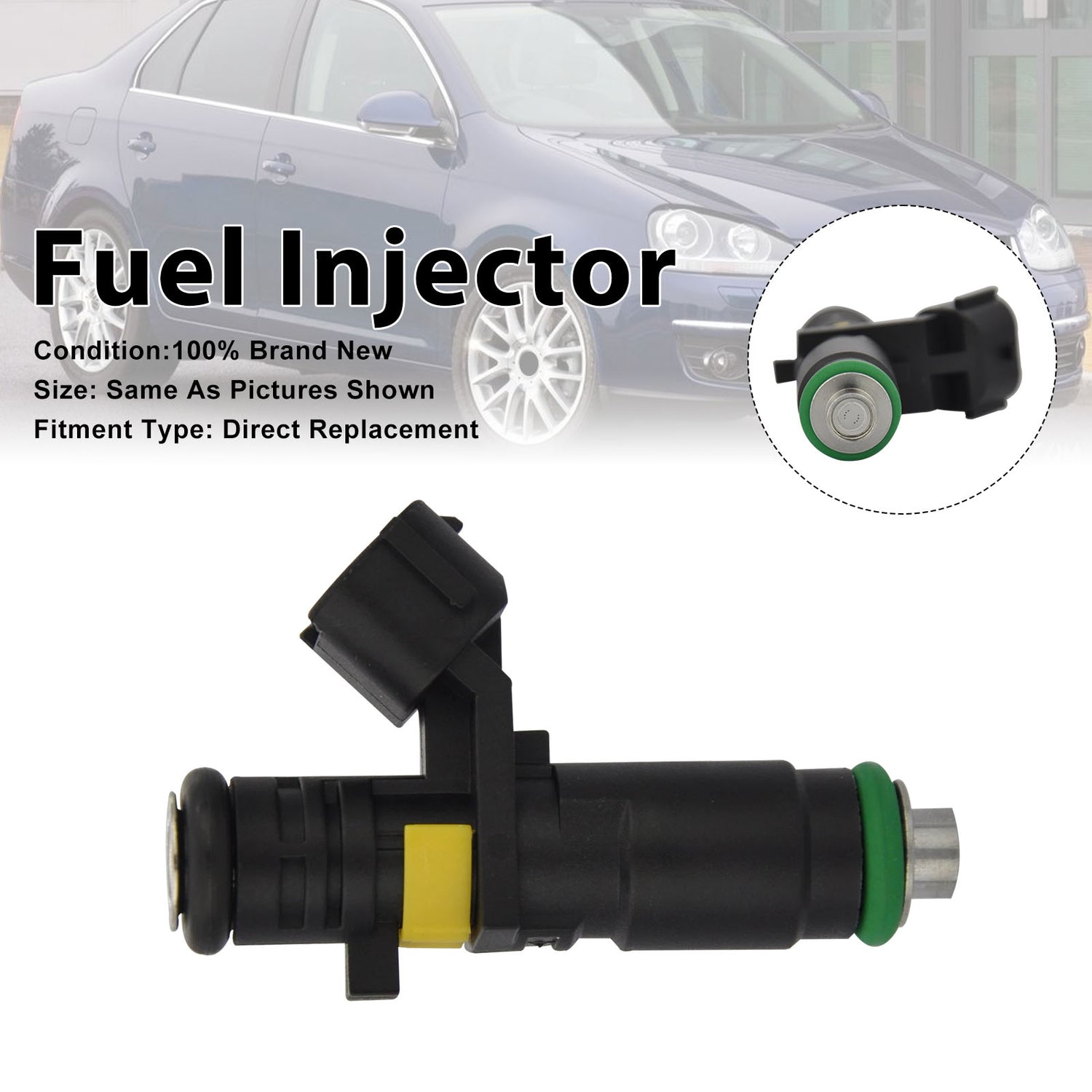 Volkswagen Bora 2.5 2006 Jetta 2005-2006 07K906031B 1PCS Fuel Injector