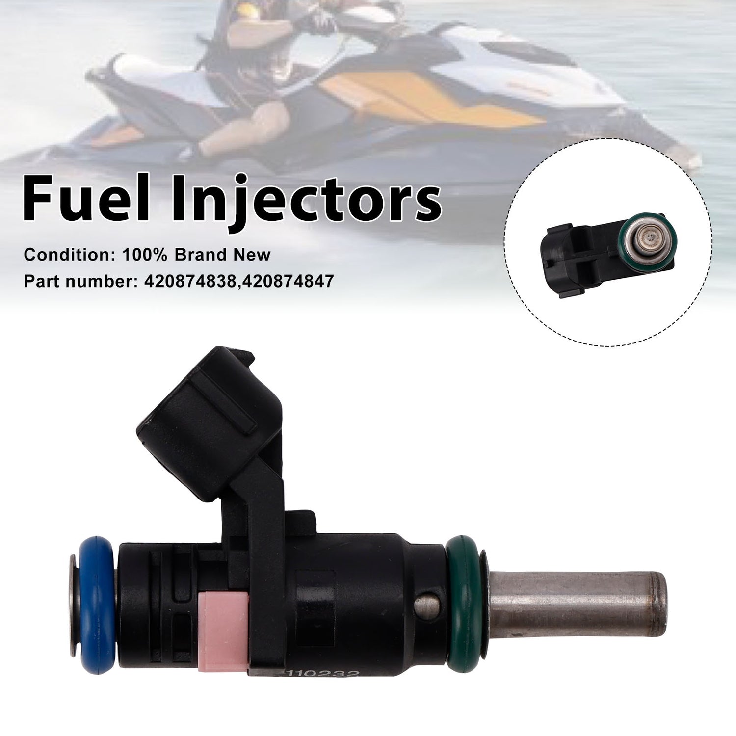 Sea-Doo SPARK GTR GTI GTS 420874847 Fuel Injectors 420874838