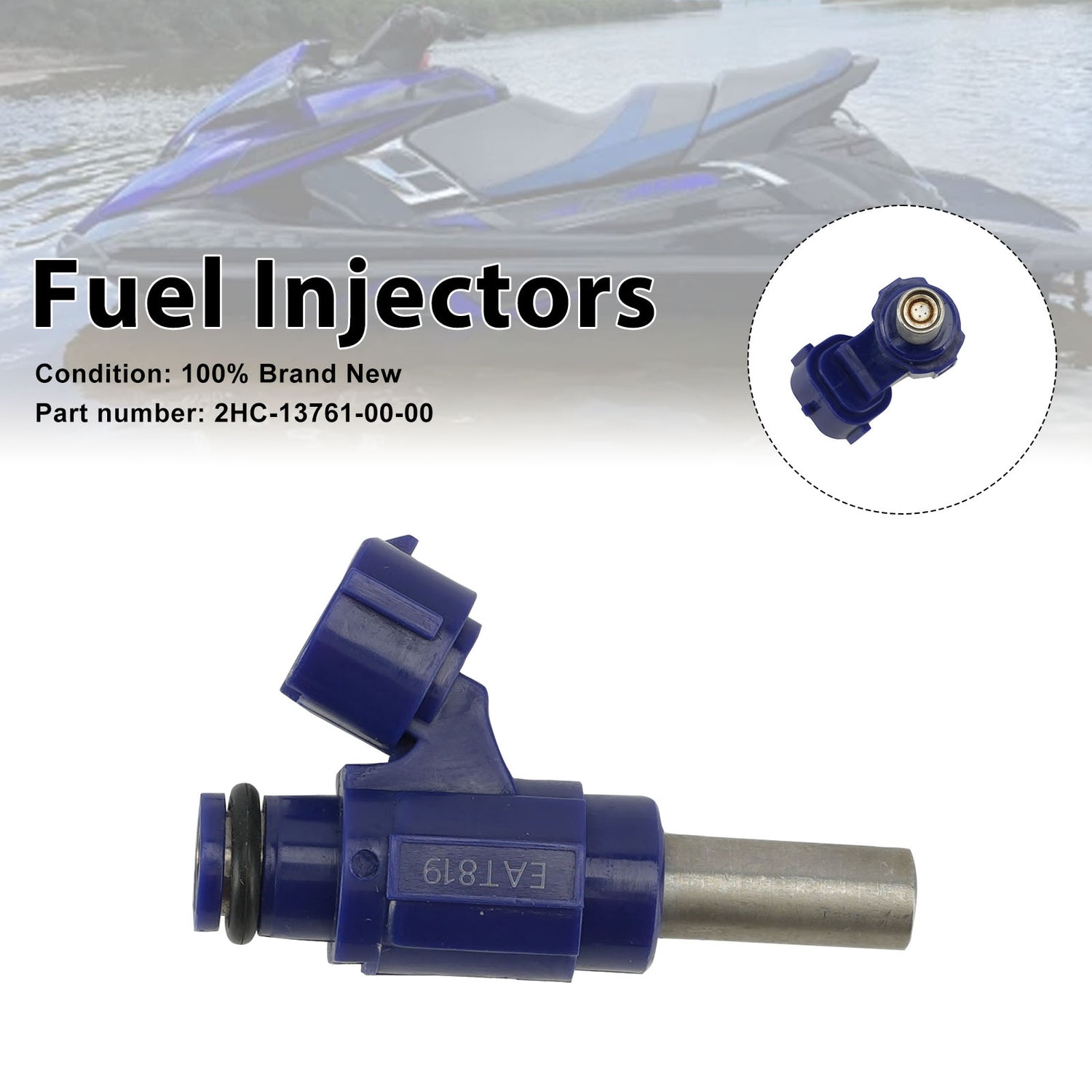 Yamaha WaveRunner 2018-2023 VX EX Fuel Injectors 2HC-13761-00-00