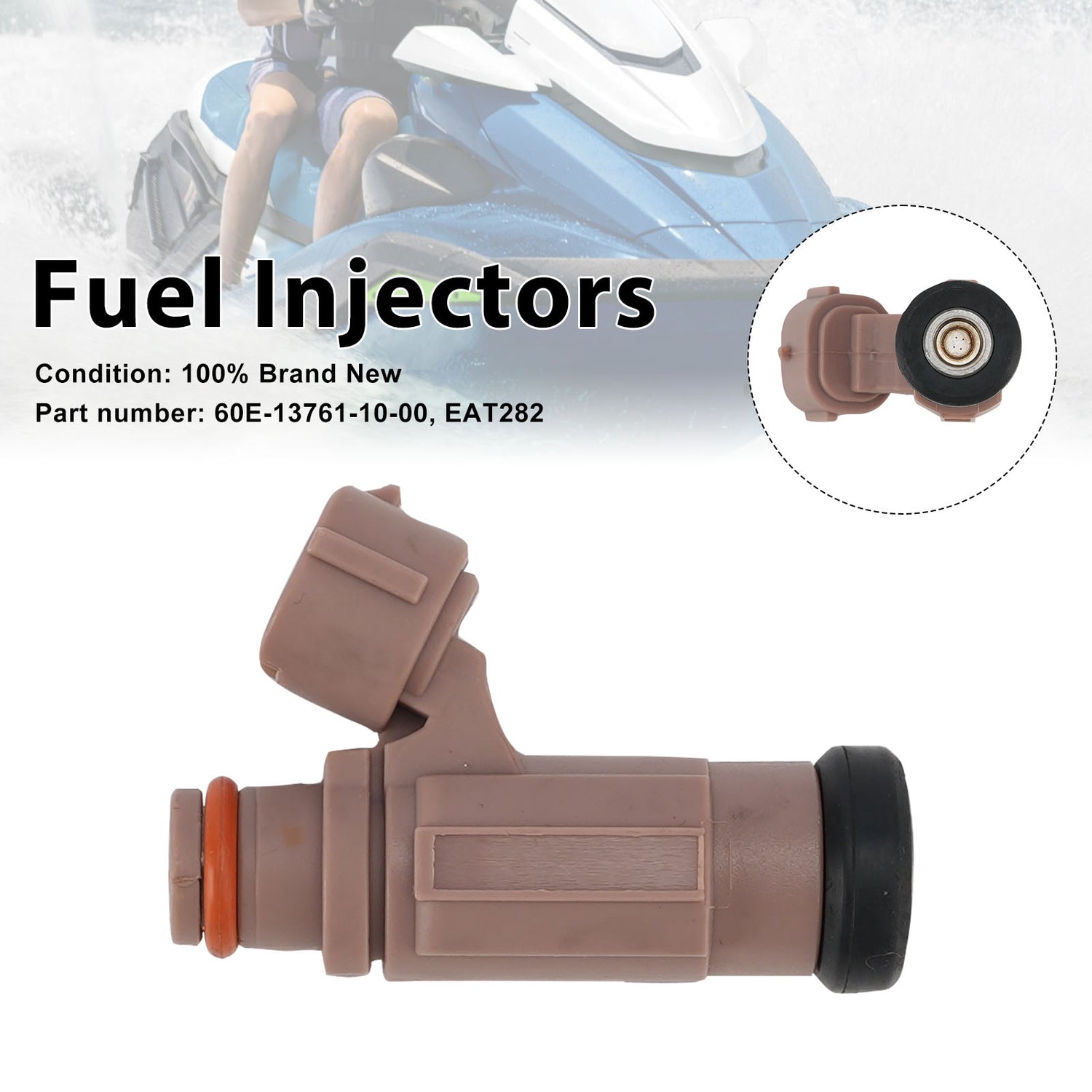 Yamaha PWC FX SX AR VX EAT282 Fuel Injectors 60E-13761-10-00