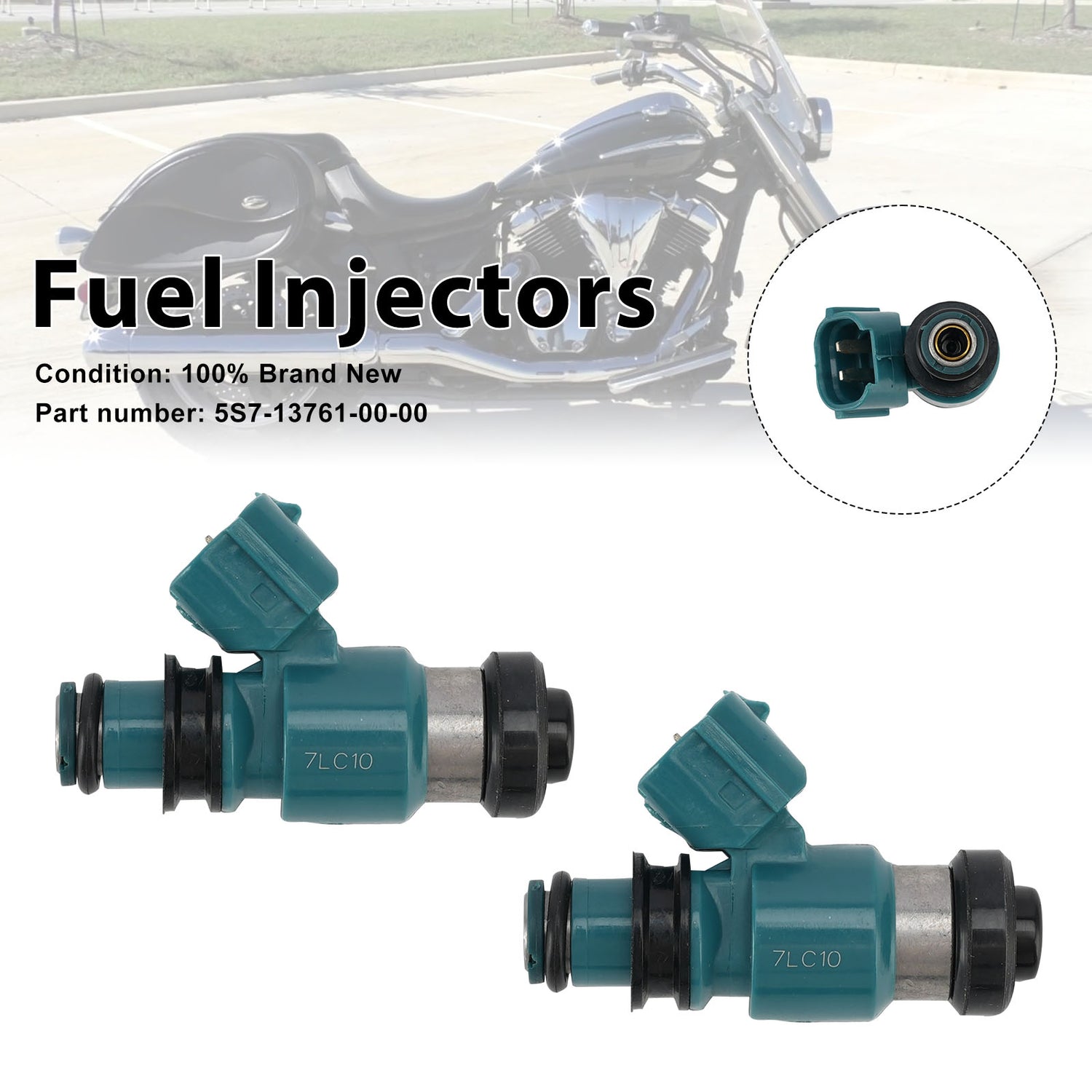Yamaha V-STAR 950 YZF-R1 2PC Fuel Injectors 5S7-13761-00-00