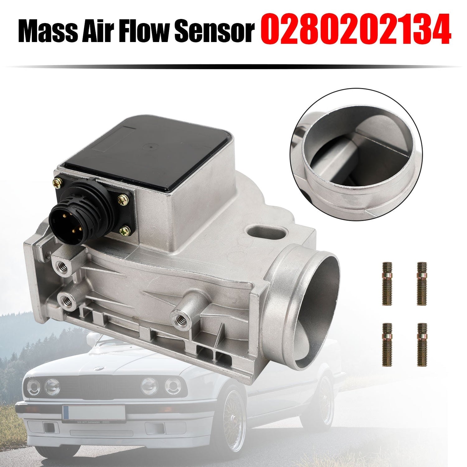 1991-1995 BMW 318i 318ic 1.8L 0280202134 MAF Mass Air Flow Sensor