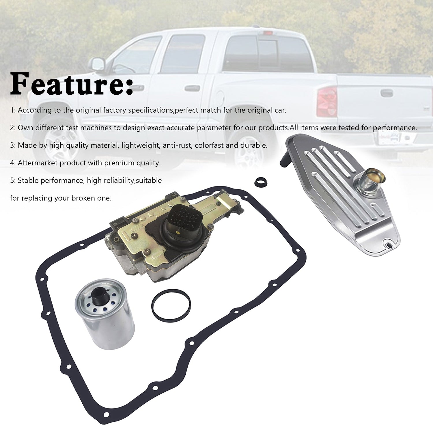 545RFE 45RFE Transmission Shift Solenoid Block Filter Kit For Chrysler Aspen Dodge 2500 Jeep