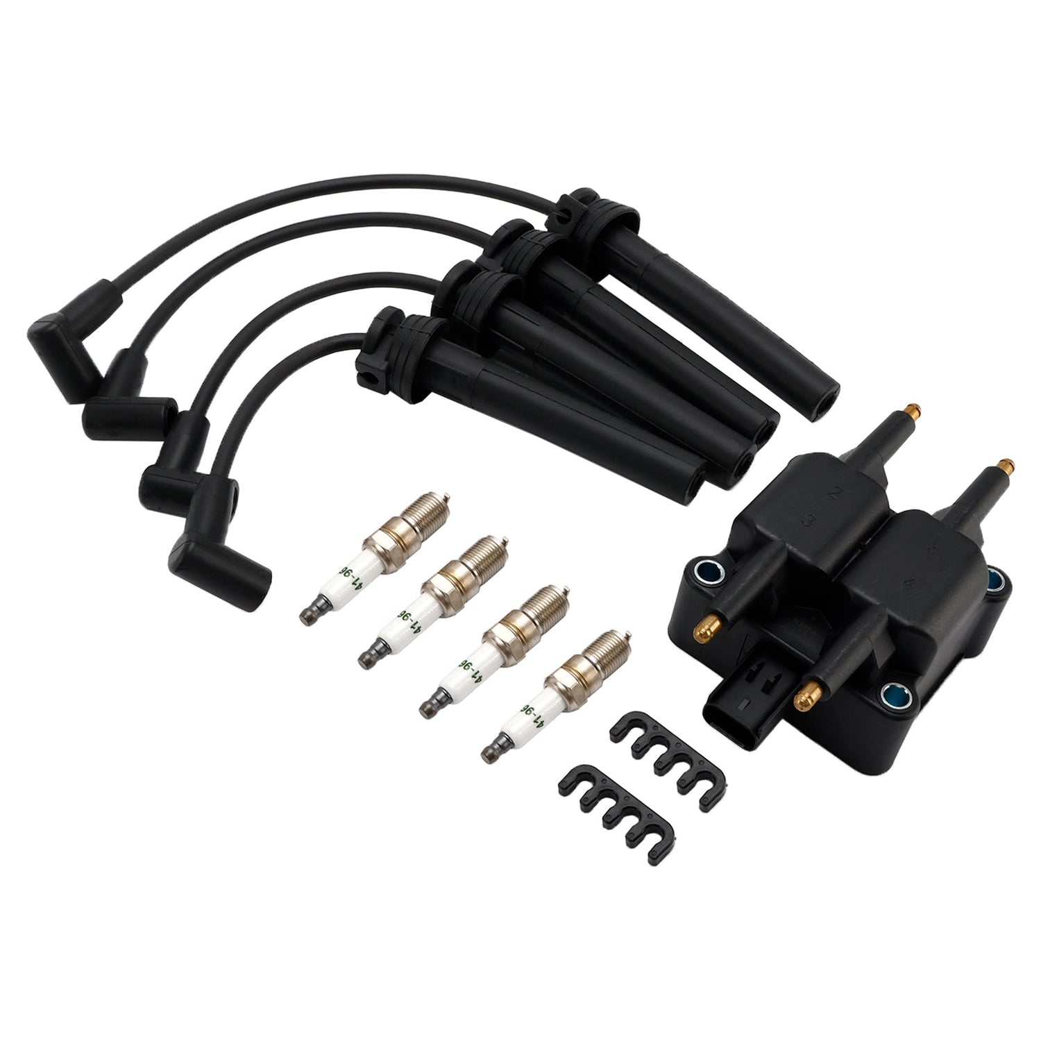 2002-2005 Jeep Liberty UF189 UF403 UF410 Ignition Coil Pack Spark Plug Wire Set