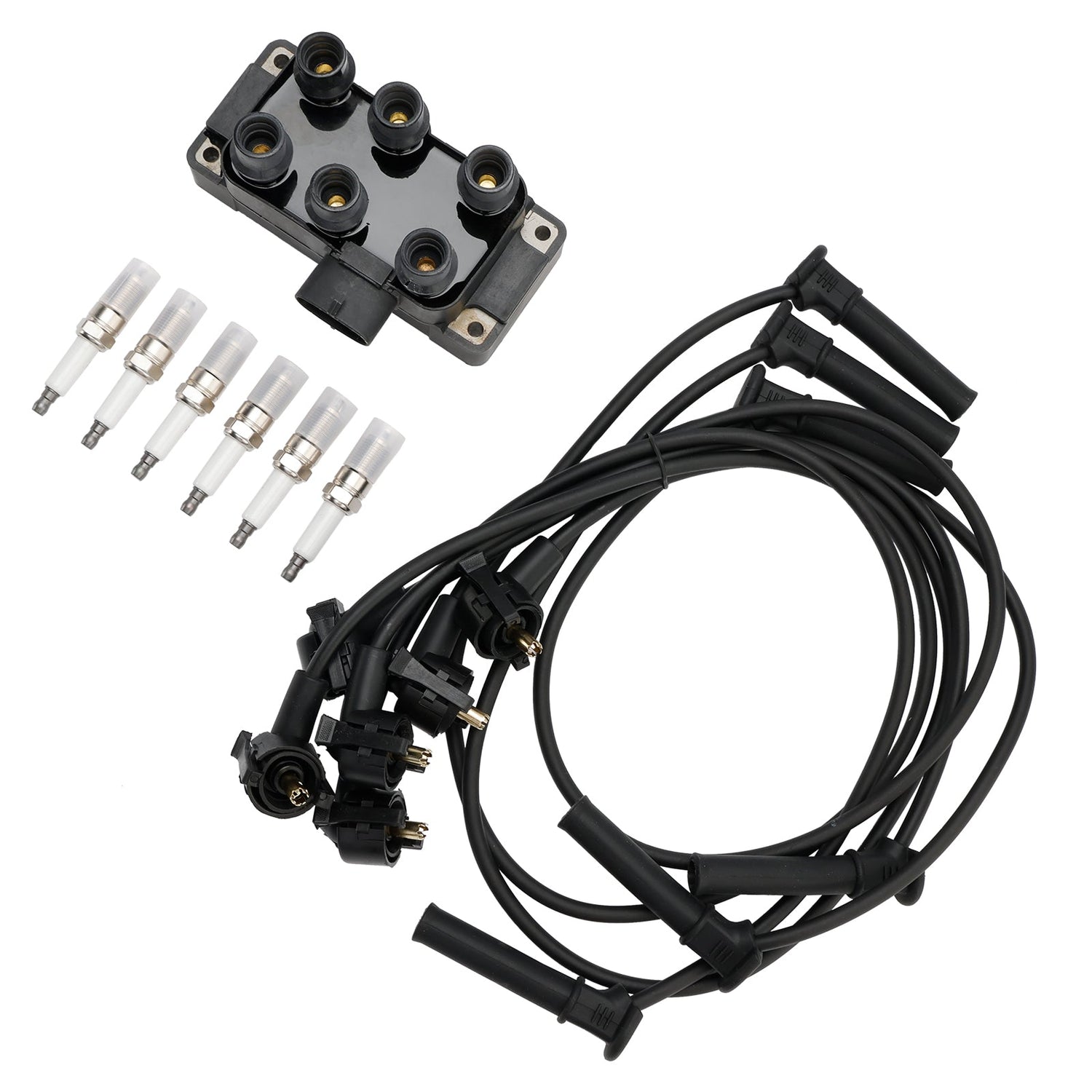 1997 Ford E-150 E-250 Econoline V6 4.2l Ignition Coil+6 Spark plug+6 Wire FD480 DG452