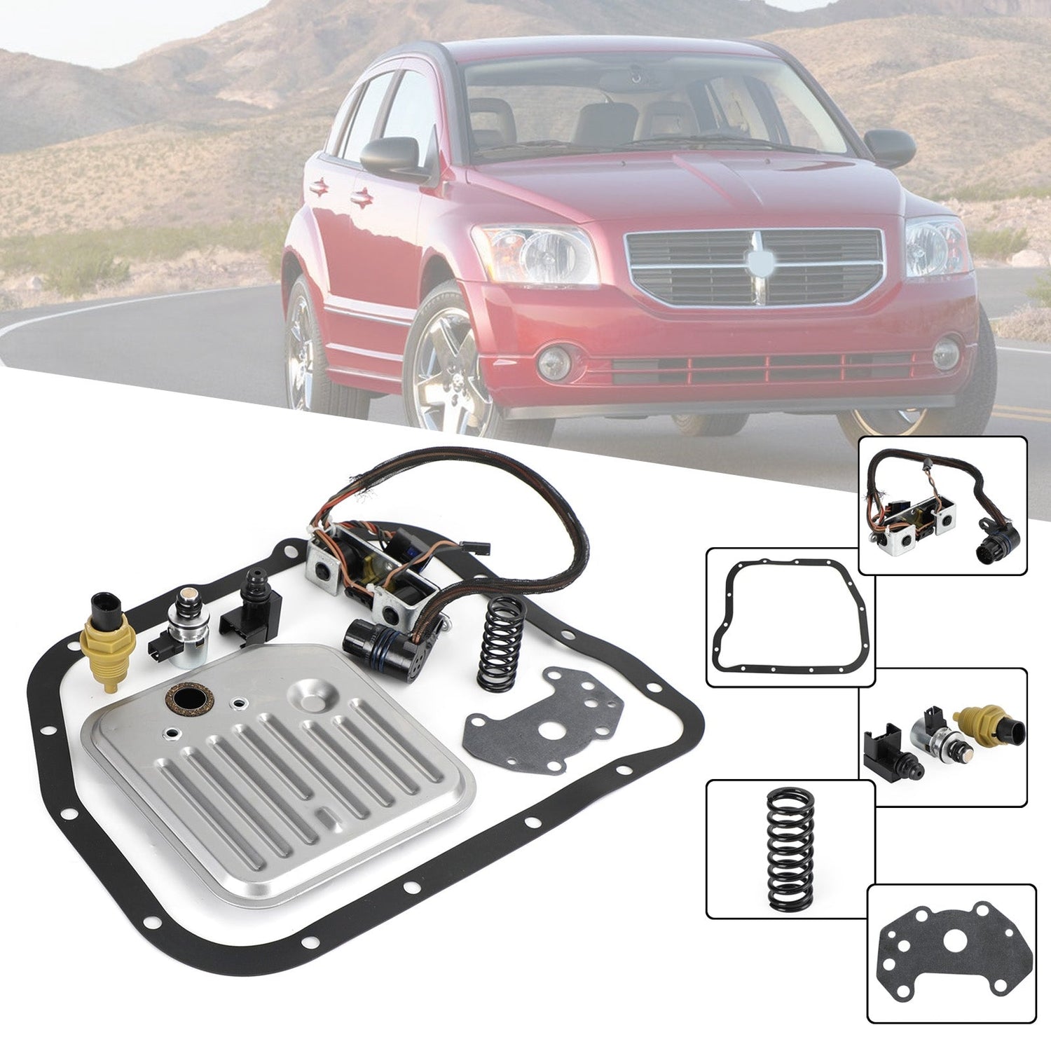 2000-Up Chrysler Dodge Jeep A518 46RE 48RE A518 A618 Transmission Filter Kit w/ Solenoid +Sensor Set 12776F 49309T