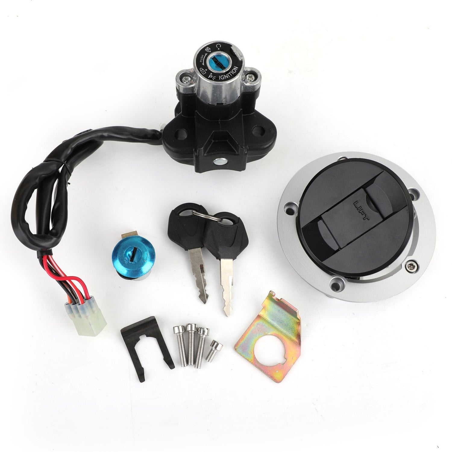 Suzuki GSXR GSX-R 600 750 2004-2015 Igniton Key Switch Fuel Cap Seat Lock Set