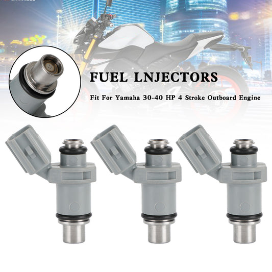 Yamaha Outboard Motor F 30HP 40HP 4 Stroke 6BG-13761-00 3PCS Fuel Injectors
