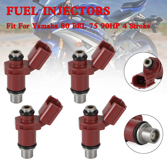 Yamaha Outboard 80BEL 75-90HP 4 Stroke 4PCS Fuel Injector 160CC 6D8-13761-00-00