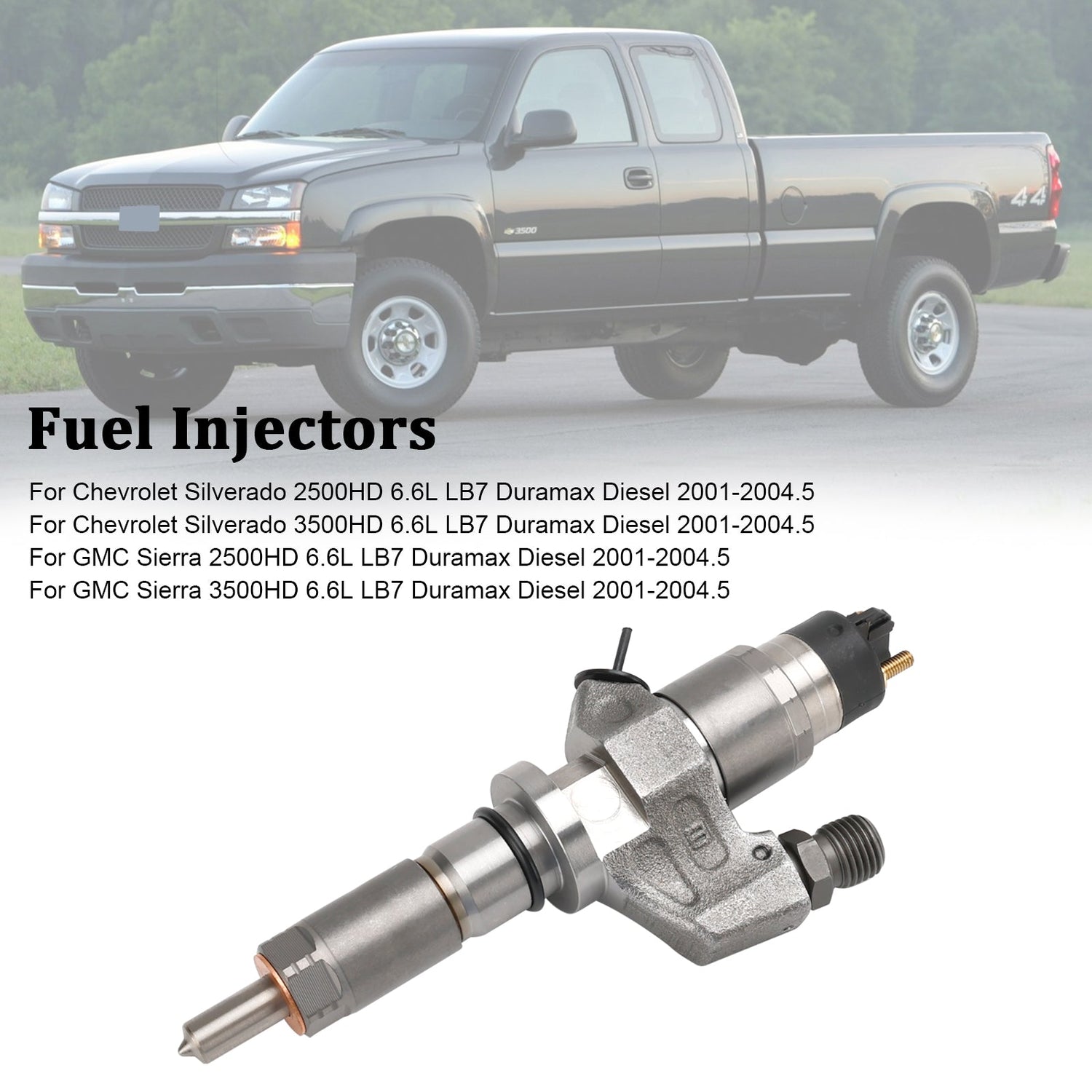 Fuel Injector 0445120008 Fit Duramax Fit Chevy Silverado 2001-2004.5