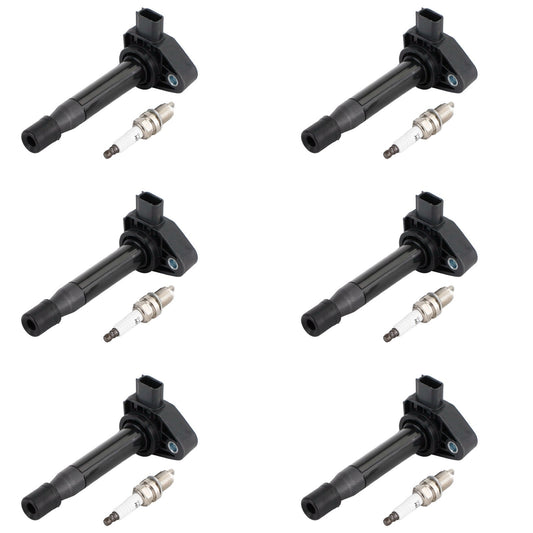 1999-2007 Honda Odyssey V6 3.5L 6X Ignition Coils+6X Spark Plugs Set 30520P8EA01 UF242 30520RCAA02