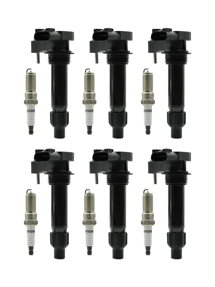 2007-08 Cadillac SRX V6 3.6L 6PCS Ignition coil+6PCS Spark Plug UF569 D515C 12610626 12618542