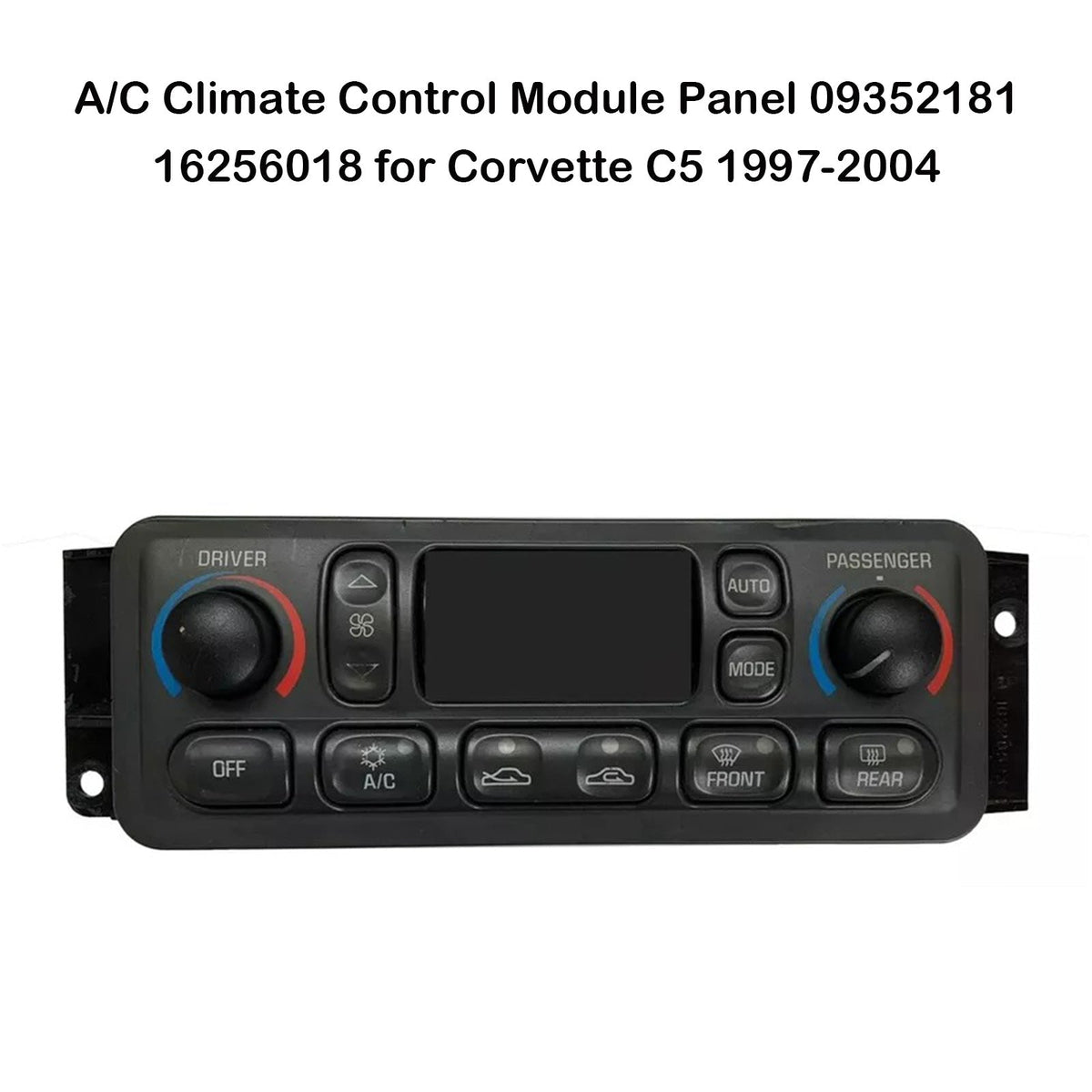 1997-2004 Chevrolet Corvette C5 A/C Climate Control Module Panel 09352181 16256018
