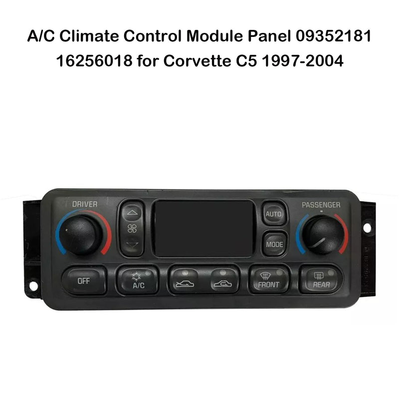 1997-2004 Chevrolet Corvette C5 A/C Climate Control Module Panel 09352181 16256018