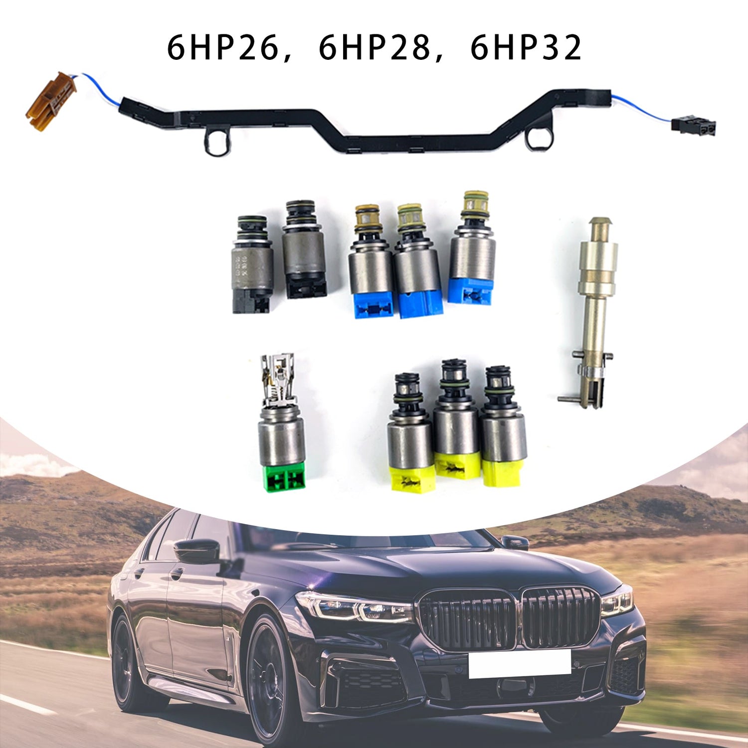 BMW 750i 760Li 9PCS 6HP26 6HP28 6HP32 Transmission Solenoid