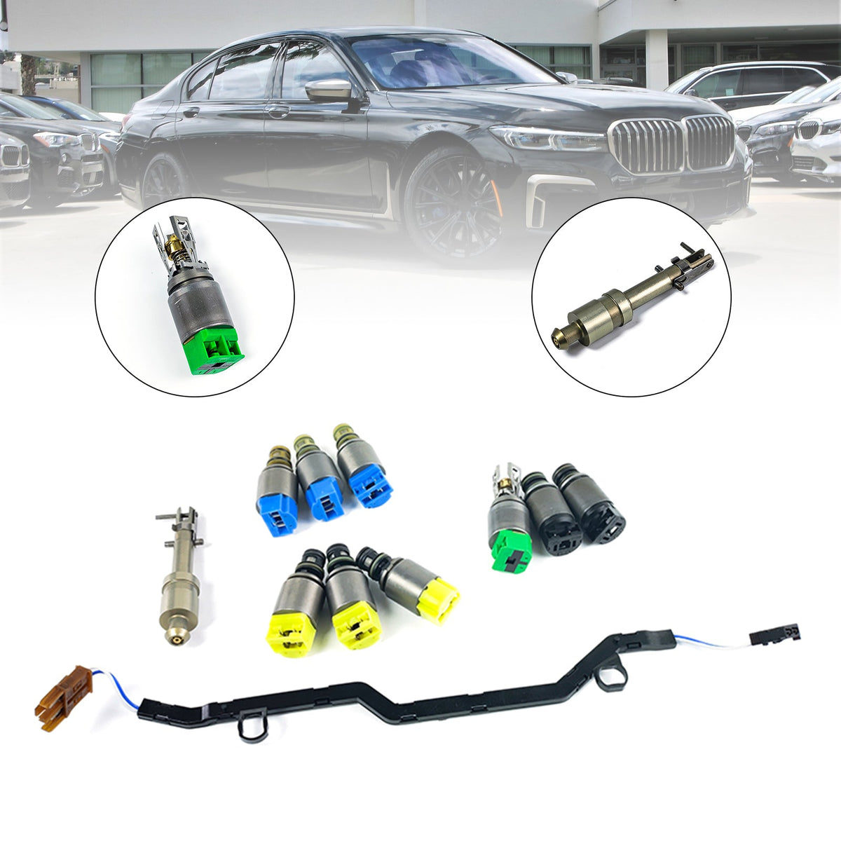 9PCS 6HP26 6HP28 6HP32 Transmission Solenoid For BMW 750i 760Li