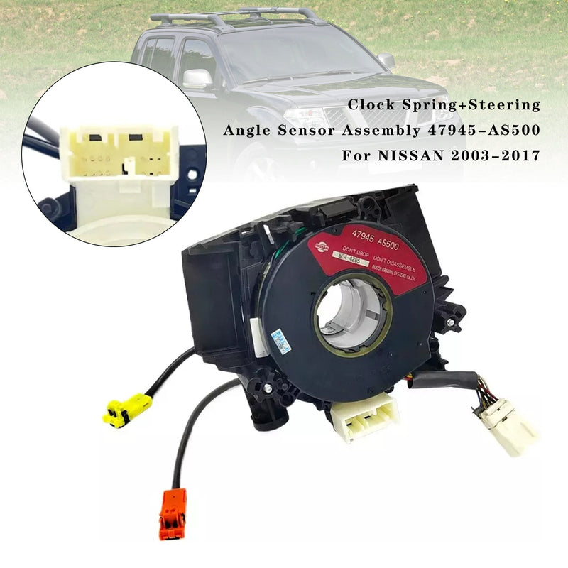 2004-2015 Nissan Titan 47945-AS500 Clock Spring+Steering Angle Sensor Assembly