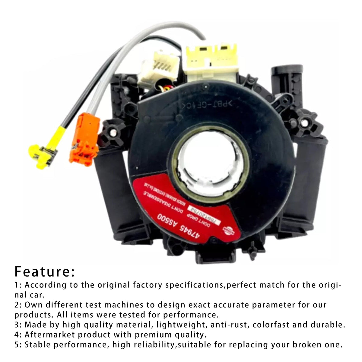 2012-2015 Nissan Xterra 47945-AS500 Clock Spring+Steering Angle Sensor Assembly