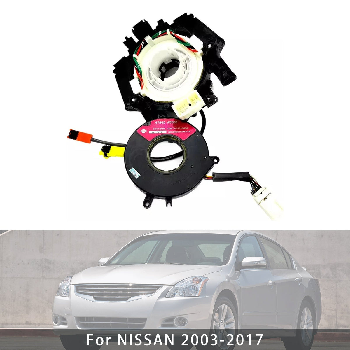 2004-2015 Nissan Titan 47945-AS500 Clock Spring+Steering Angle Sensor Assembly