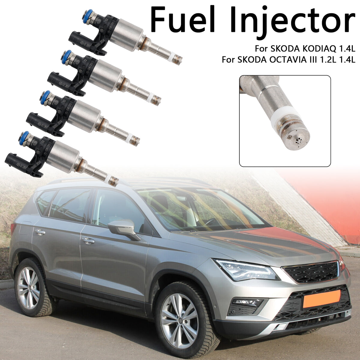Audi A3 Fit Seat Leon Fit Skoda Fit VW Passat 4PCS Fuel Injector 04E906036Q