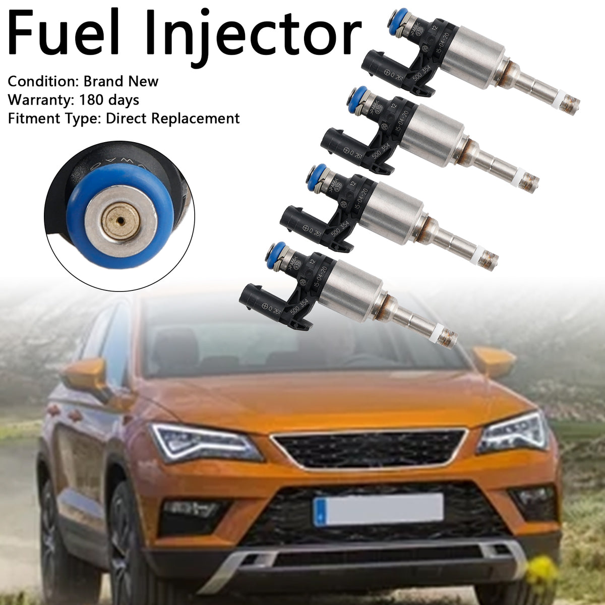 Audi A3 Fit Seat Leon Fit Skoda Fit VW Passat 4PCS Fuel Injector 04E906036Q