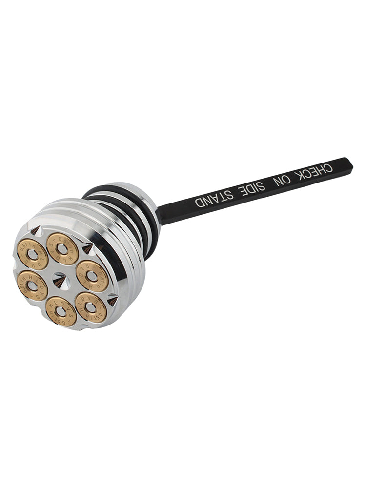 2000-2017 Softail All Models Silver Oil Dipstick Tank Cap Plug