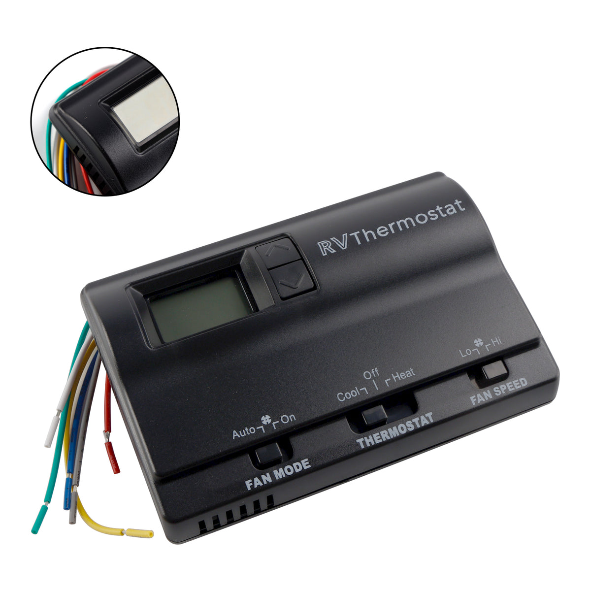Heat/Cool Digital Thermostat Replacement Compatible with Coleman 83303362 Black