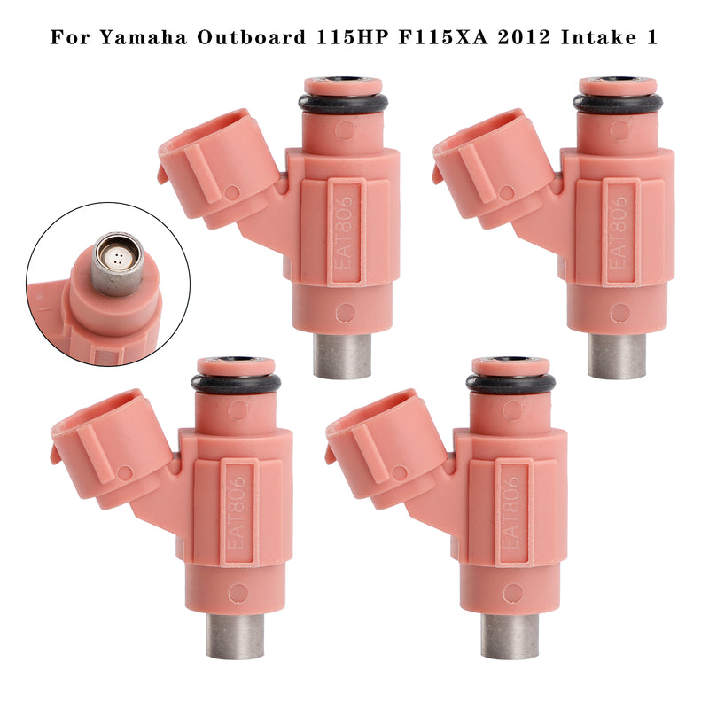 Yamaha Outboard 115HP F115JA F115LA 2011-2014 4PC 68V-13761-10-00 Fuel Injector