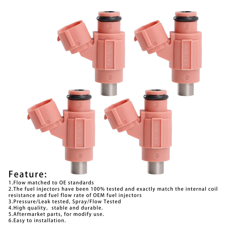 Yamaha Outboard 115HP F115JA F115LA 2011-2014 4PC 68V-13761-10-00 Fuel Injector