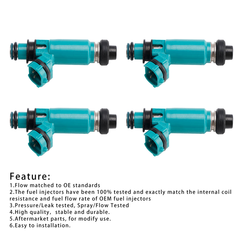 Honda CBR900RR 2002-2003 CBR954RR 2002-2006 RVT1000R 4PC 16450-MCJ-752 Fuel Injectors