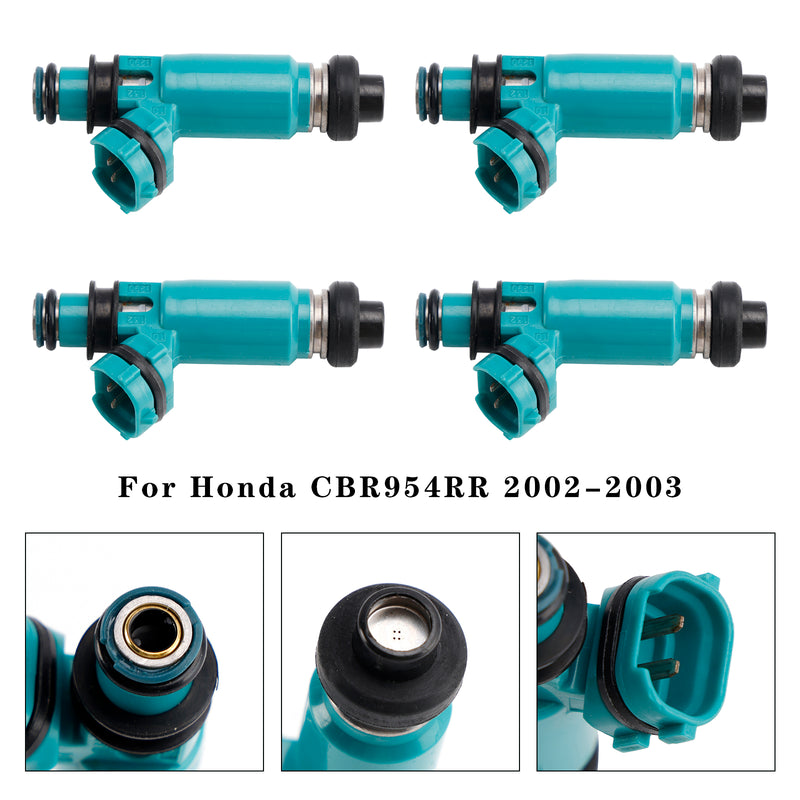 Honda CBR900RR 2002-2003 CBR954RR 2002-2006 RVT1000R 4PC 16450-MCJ-752 Fuel Injectors