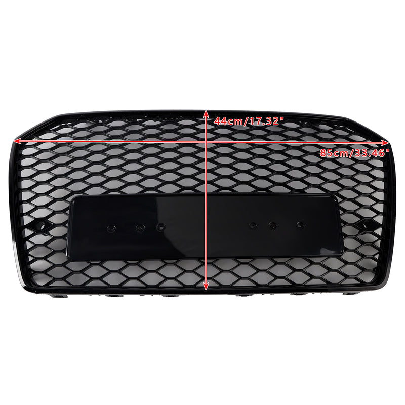 2016-2018 Audi A6 S6 C7 Black RS6 Style Front Honeycomb Mesh Grill