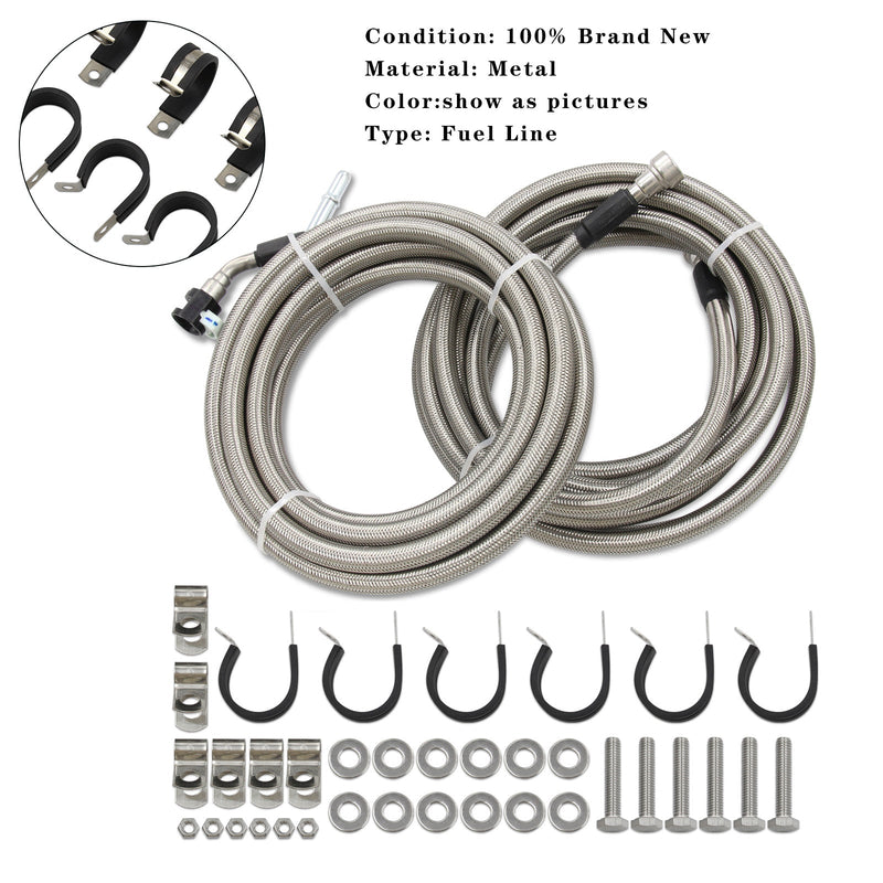 Stainless Steel Braided Fuel Line Kit Quick Fix QFF0015SS For HHR Cobalt Pontiac