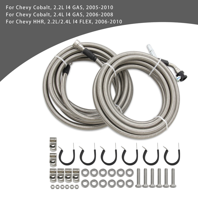 Stainless Steel Braided Fuel Line Kit Quick Fix QFF0015SS For HHR Cobalt Pontiac