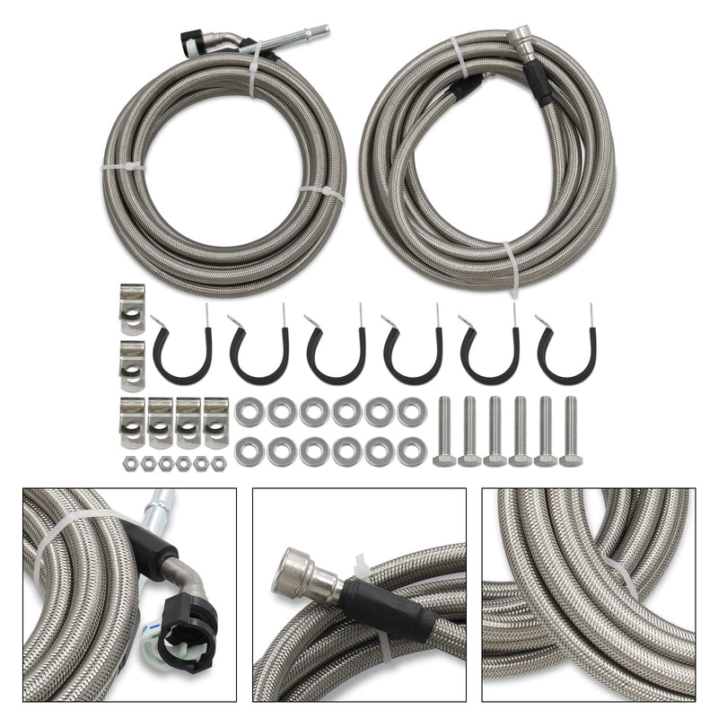 Stainless Steel Braided Fuel Line Kit Quick Fix QFF0015SS For HHR Cobalt Pontiac