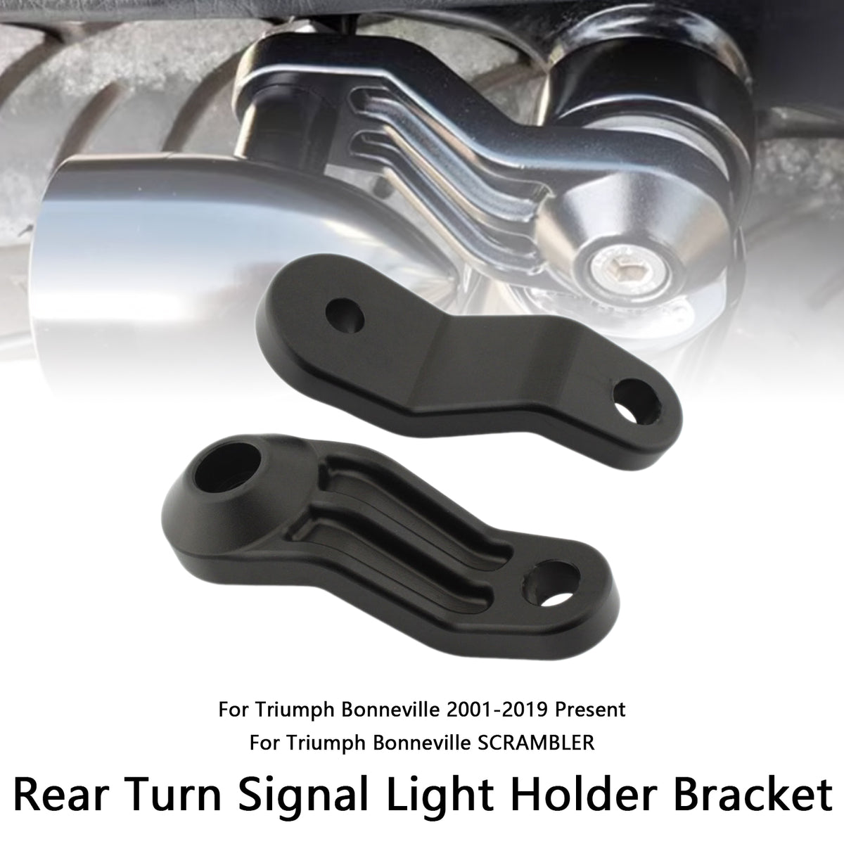 Bonneville SE T100 T120 Black Rear Turn Signal Light Holder Bracket