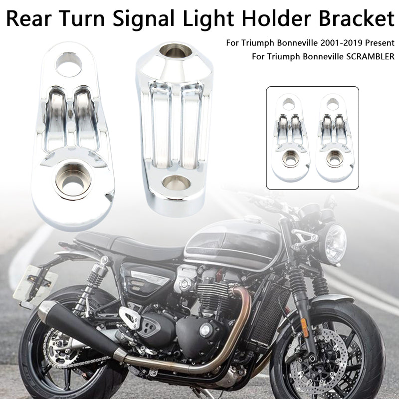 Bonneville SE T100 T120 Chrome Rear Turn Signal Light Holder Bracket