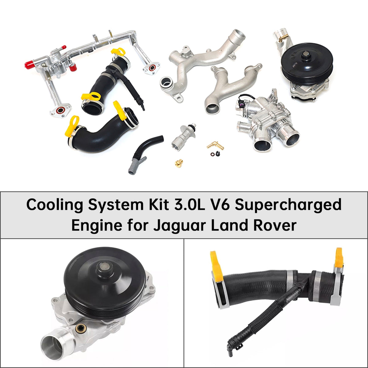 Cooling System Kit 3.0L V6 Supercharged Engine for Jaguar Land Rover