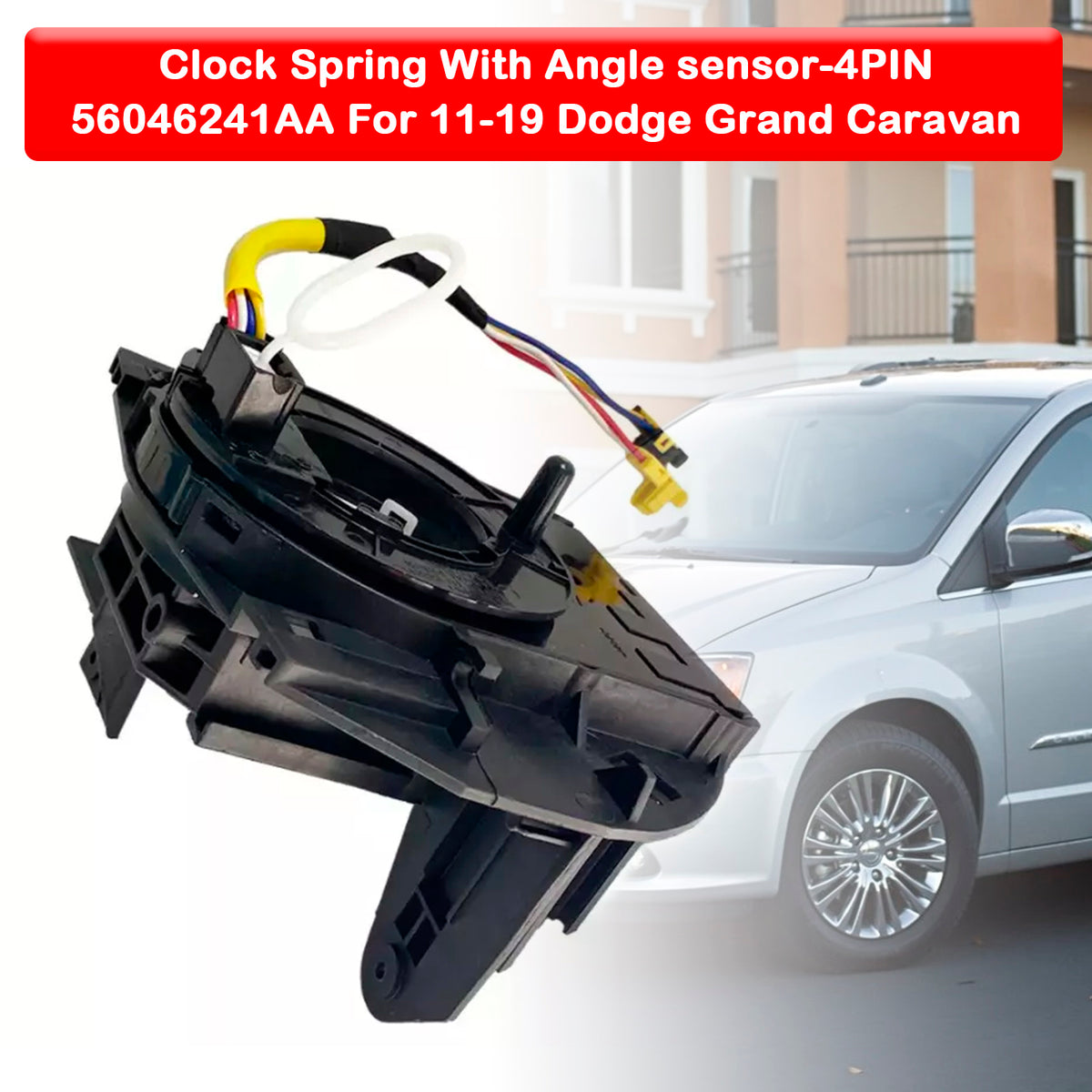 Dodge Grand Caravan Voyager RT Clock spring with Angel Sensor-4PINS 56046241AA