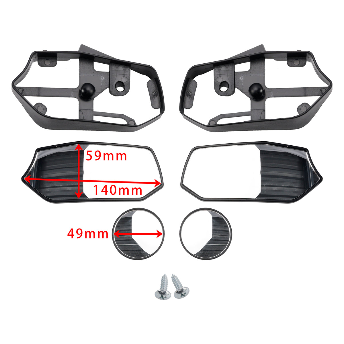 Yamaha X-Max XMax 300 2023-2024 Fairing Rearview Side Mirrors Handlebar End