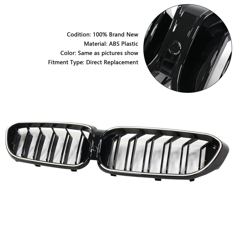 BMW 5 Series G30 G31 2017-2020 Gloss Black Double Slat Front Kidney Grill
