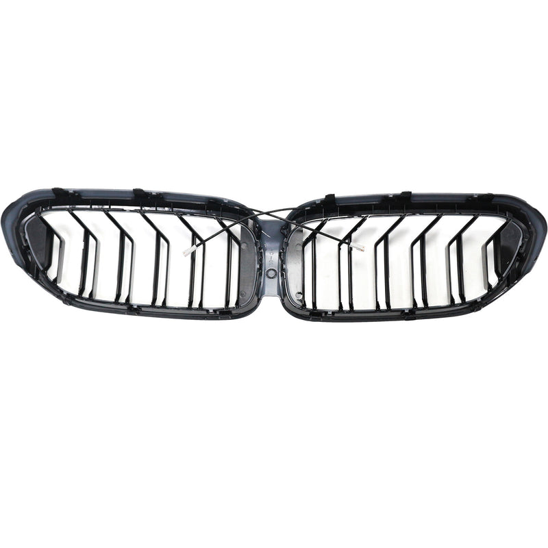 2017-2020 BMW 5 Series G30 G31 Gloss Black Double Slat Front Kidney Grill