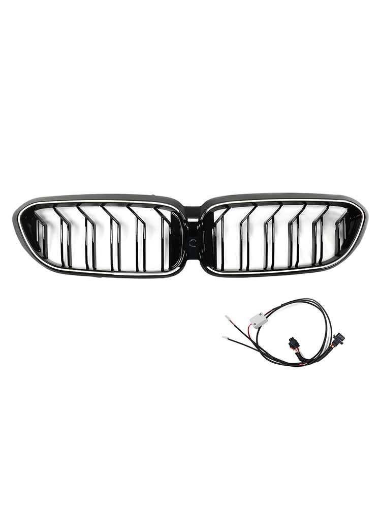 BMW 5 Series G30 G31 2017-2020 Gloss Black Double Slat Front Kidney Grill