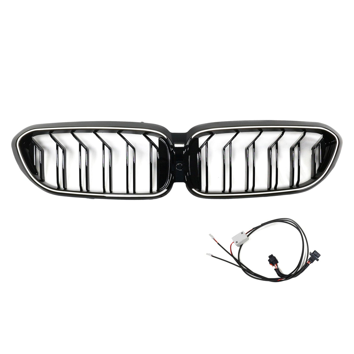 BMW 5 Series G30 G31 2017-2020 Gloss Black Double Slat Front Kidney Grill