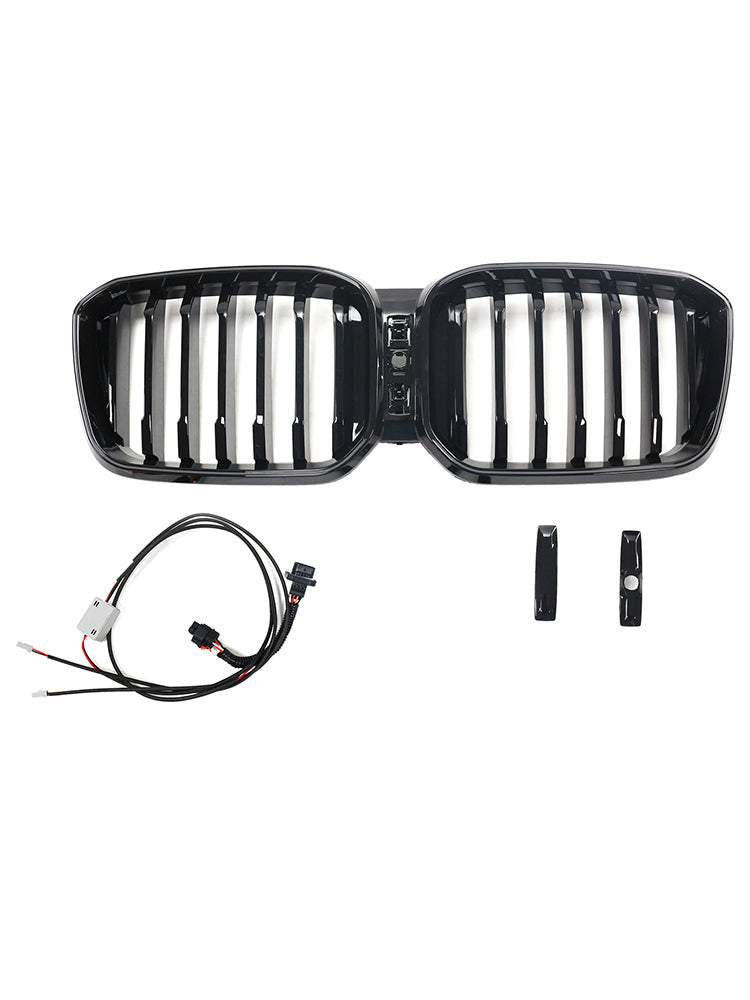 2022-2025 BMW X3 G01 X4 G02 With Camera Hole Glossy Black Front Bumper Kidney Grill