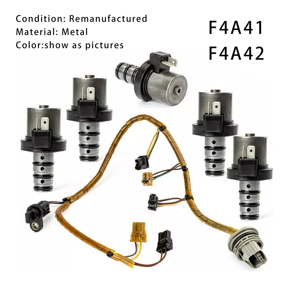 F4A41 F4A42 Transmission Shift Solenoid Kit with Harness For Mitsubishi Hyundai